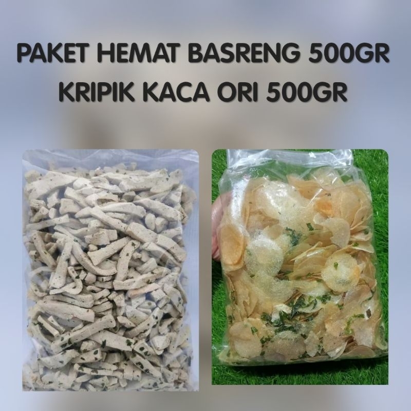 

paket hemat basreng original daun jeruk isi 1kg / crown snack.id
