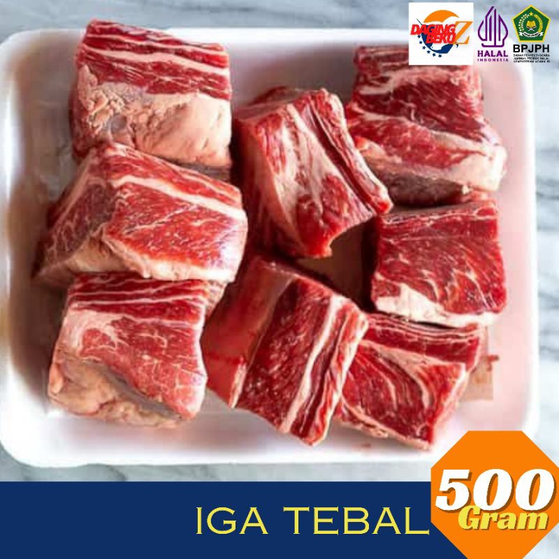 

Iga Sapi Tebal 500gr Halal Frozen Import Aust