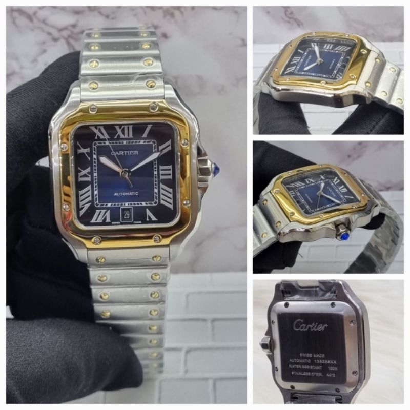 JAM TANGAN COWOK CARTIER RANTAI AUTOMATIC PREMIUM AAA