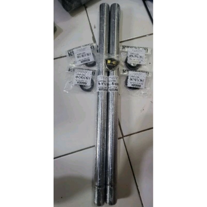 Sepasang As Shock Sok Skok Depan Kawasaki Ninja 150 R S SS Klip/Kacing Gratis Seal Sil Shock Sok