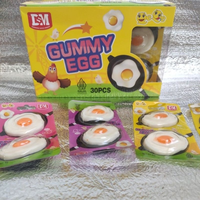 

Permen lunak telor ceplok Gummy Egg 1 box isi 30 pcs