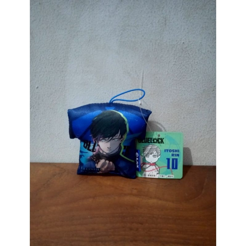 Bluelock Rin Itoshi Keychain Plushie Gantungan Kunci Boneka Bantal