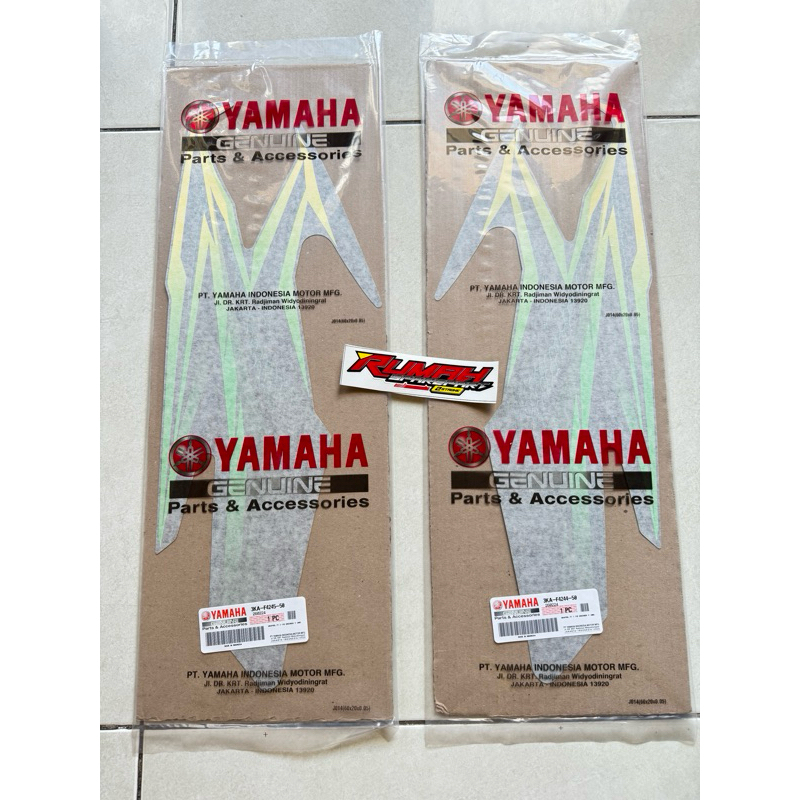 STRIPING STIKER TANGKI KIRI KANAN RX KING 2005 HIJAU ORIGINAL