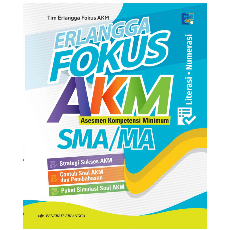 ERLANGGA FOKUS AKM SMA/MA // ASESMEN KOMPETENSI MINIMUM SMA // AKM SMA // BUKU AKM SMA // BUKU AKM E