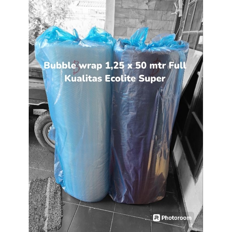 

1 Rol|1,25x50 m|ECOLITE|Bubble wrap ECOLITE PUTIH/ HITAM | TERMURAH & BAGUS | Gelembung buble pack pembungkus kemasan setara Upack, GMP, Muliapack