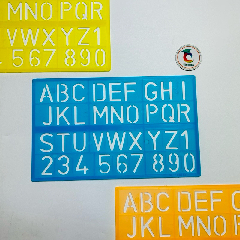 

Penggaris Sablon Mal Huruf Angka BUTTERFLY No.280