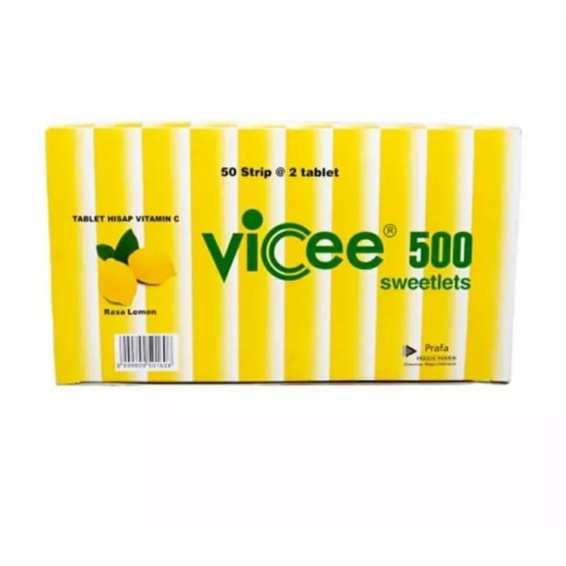 Vicee 1 Box 100 Tablet Vitamin C 500mg (50 Strip)