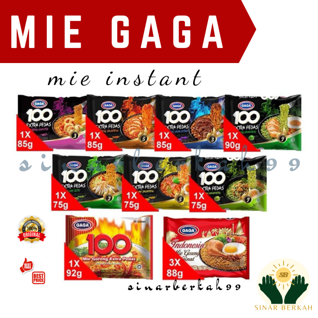 

Mie Gaga 100 Mie Goreng Mie Rebus All Varian