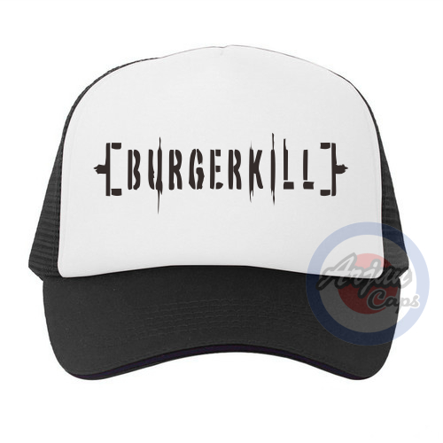 Topi Jaring Pria burgerkill logo premium / Topi Jaring Pria Trasher Ungu / Topi Trucker Jaring / Top