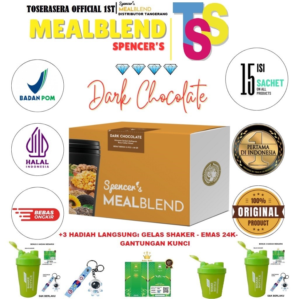 

BERHADIAH LANGSUNG - SPENCER'S MEALBLEND - SPENCERS MEALBLEND - SPENCER MEALBLEND Multigrain Meal Replacement Suplemen Kesehatan Vitamin Nutrisi Fitnes Diet Detox ( RASA BELGIAN DARK CHOCO ) #Hotto