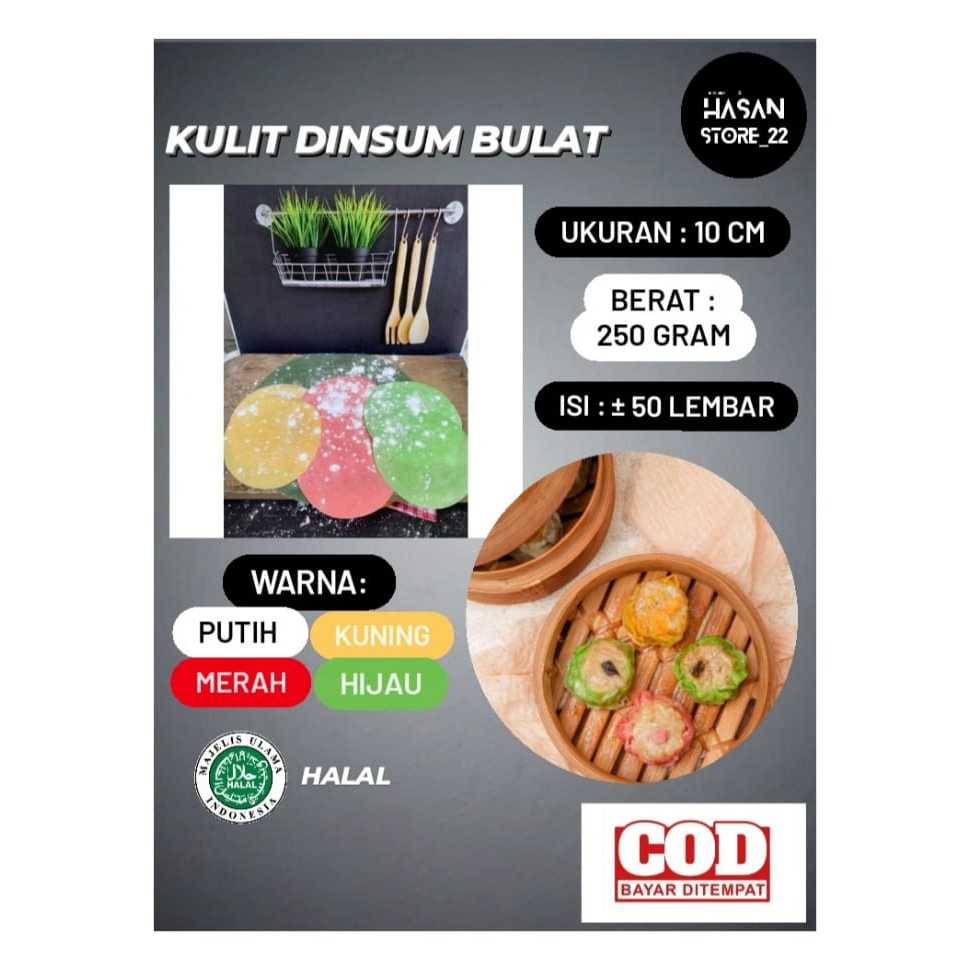 

Kulit Dimsum Siomay Gyoza Enak 250gram Bulat 10cm Halal Enak dan Tipis