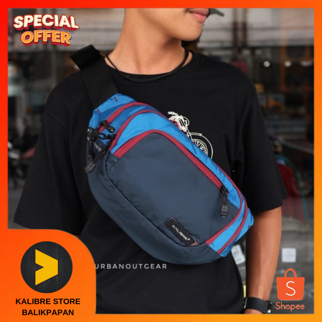 Waistbag / Tas pinggang Projection kalibre Red - Navy Pria