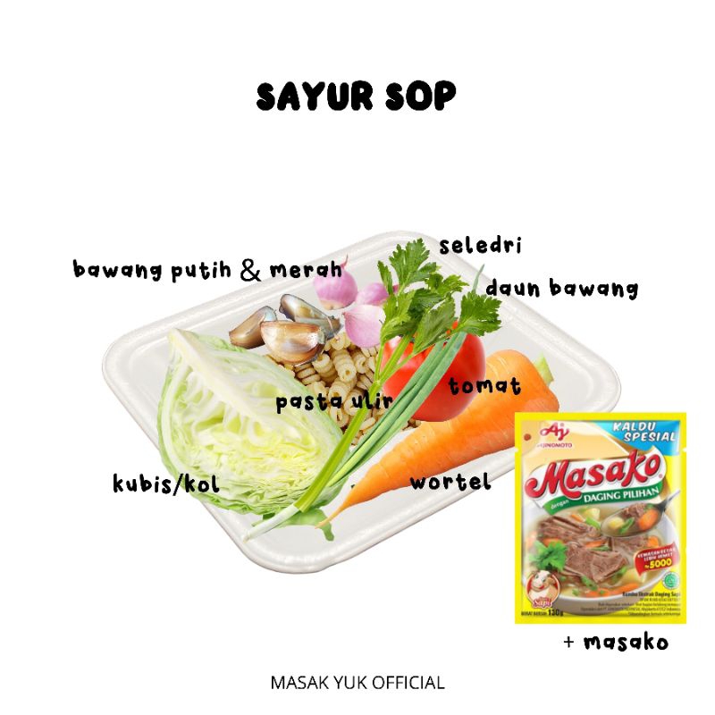 

SAYUR SOP PAKETAN/ SAYUR SEGAR/ SAYUR SATU PAKET