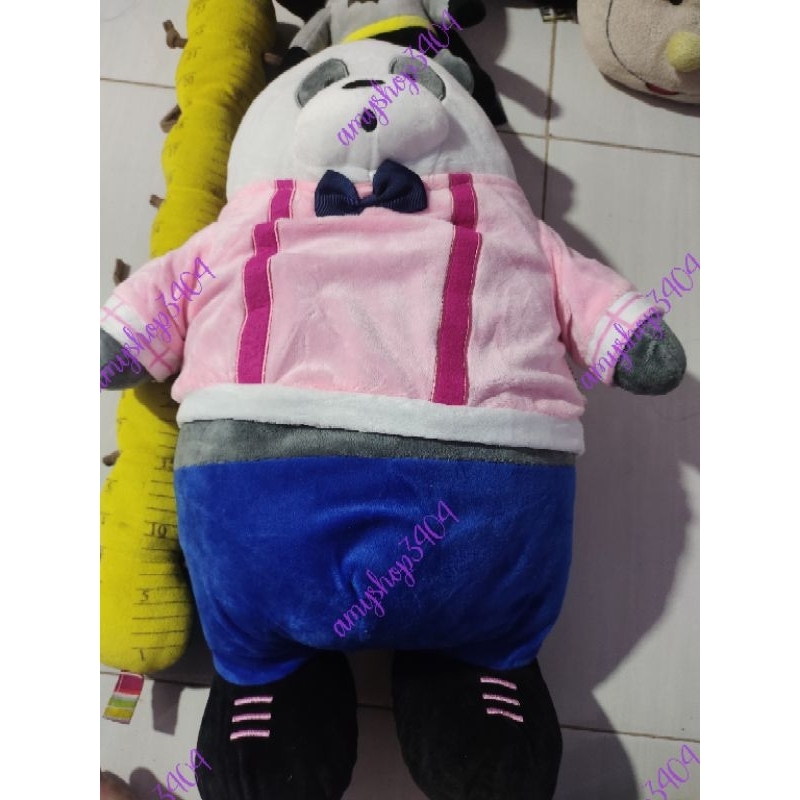 wbb we bare bears panda ukuran 30cm Grizzly panda basket panda ikea boneka