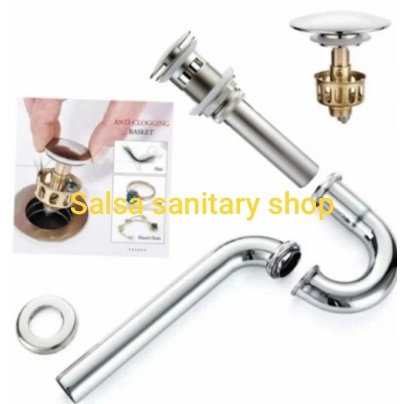 Sifon wastafel unifersal stainless / sifon wastafel murah stainless