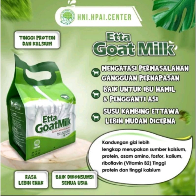 

ETTA GOAT MILK Susu Kambing Bubuk kaya kalsium bagus untuk paru paru dan kesehatan tubuh