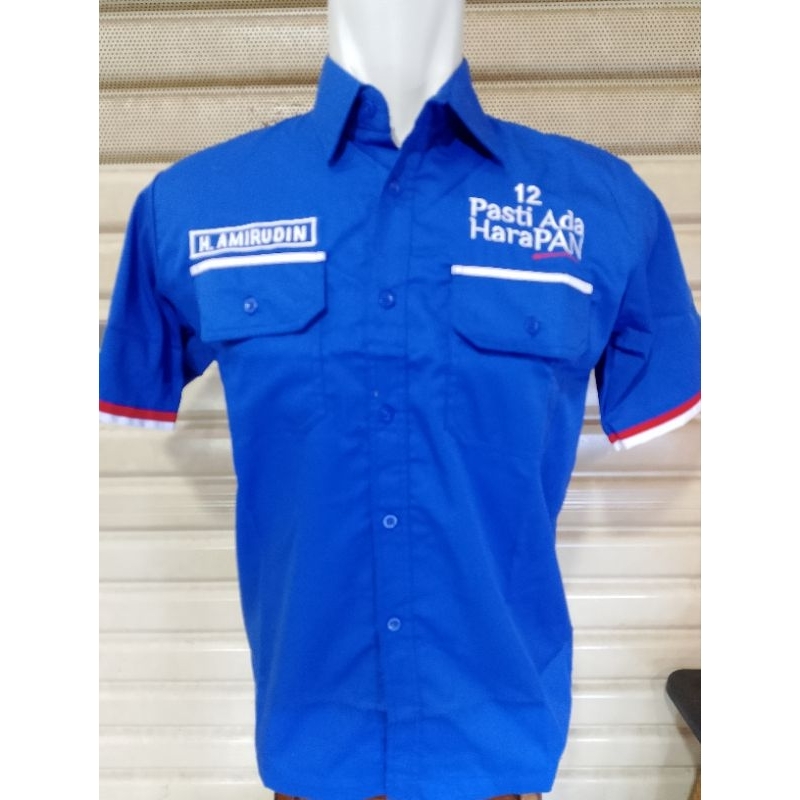 Kemeja Partai PAN Seragam Partai PAN Lengan Pendek