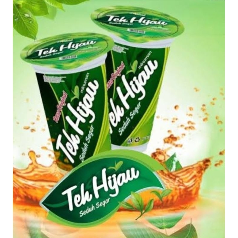 

[ 1 Dus isi 24pcs ] Teh Hijau Gelas uk. 180ml, Teh Ijo Cup