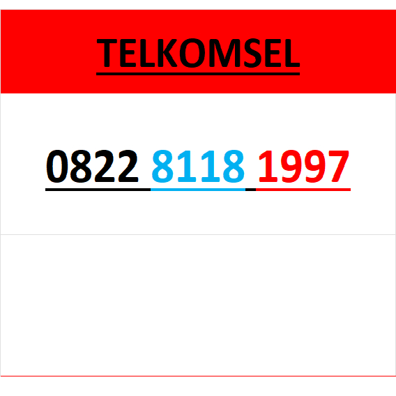 Nomor cantik simpati 4g 5g seri tahun 1997 0B22 8118 1997 r2200