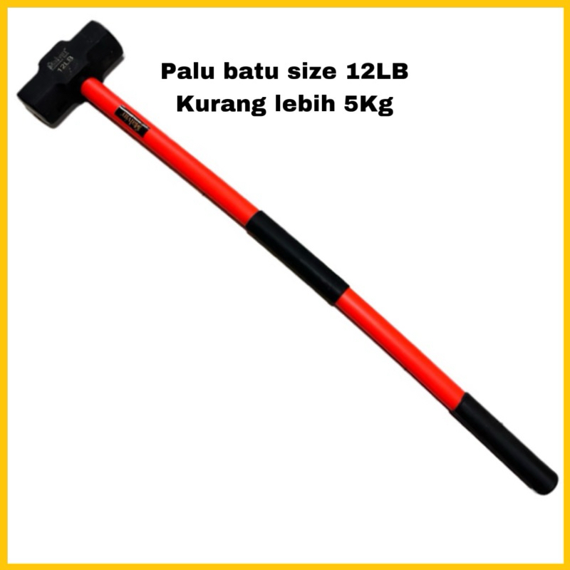 Palu Batu / Palu Bodem gagang fiber 8Lb dan 12Lb