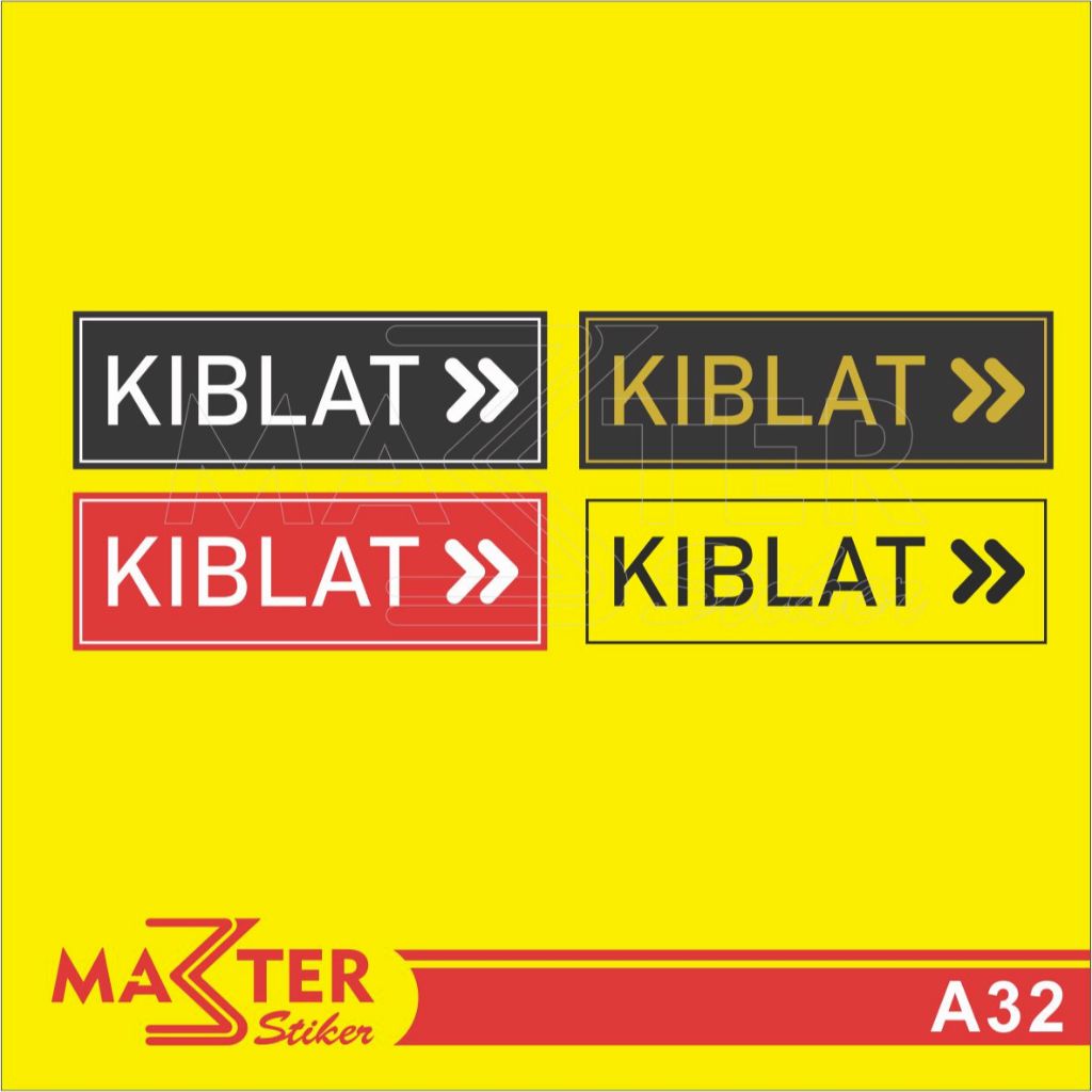 

A32 - Acrylic Sign, Stiker Akrilik Arah Kiblat, Tahan Air, Termurah, dan Bisa Custom