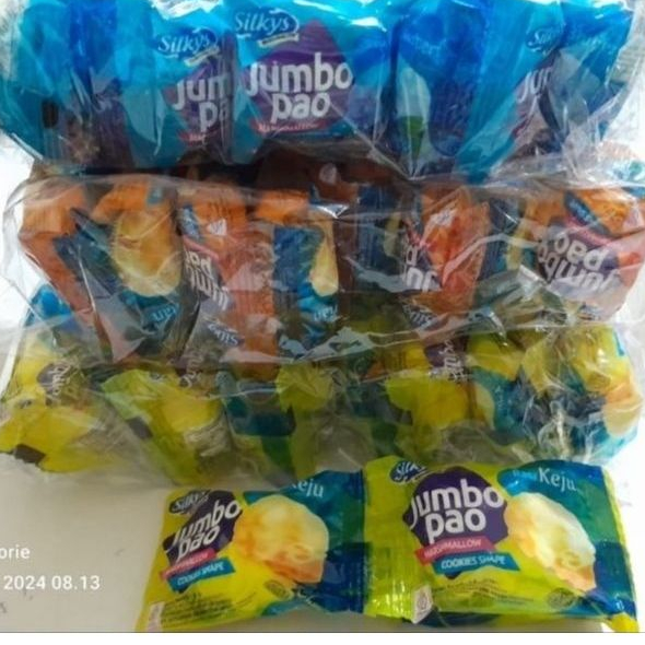 

Silkys JUMBO PAO Permen Marshmallow Cookies Shape Rasa Durian / Keju / Blueberry 5gr - Pak Isi 20 Pcs