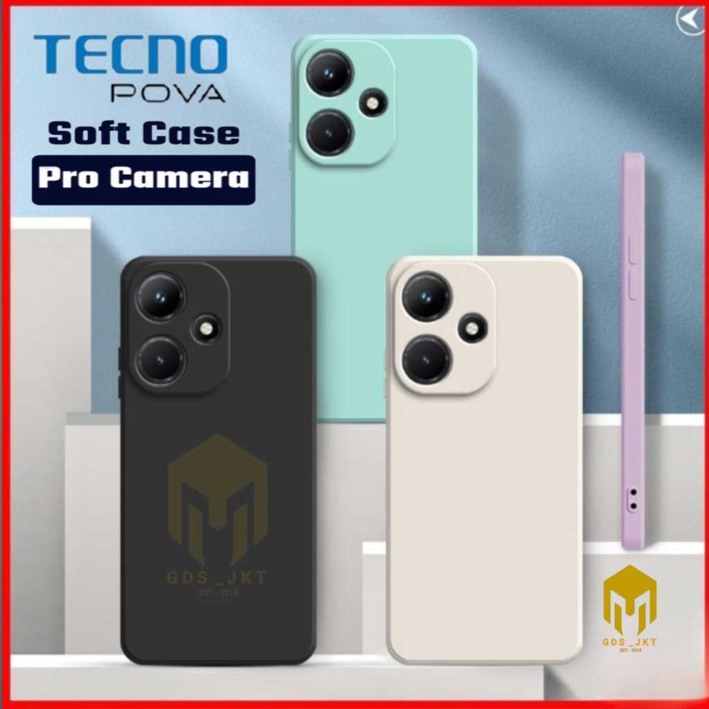 ( COD ) Soft Case Pro Camera Tecno Spark 6 Go / Tecno Spark 20 pro+ / Pova 5 / Pova 5 pro casing hp