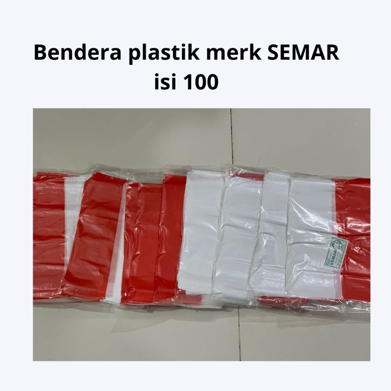 Bendera plastik merk SEMAR isi 100 / SEMAR BENDERA PLASTIK /BENDERA ISI 100