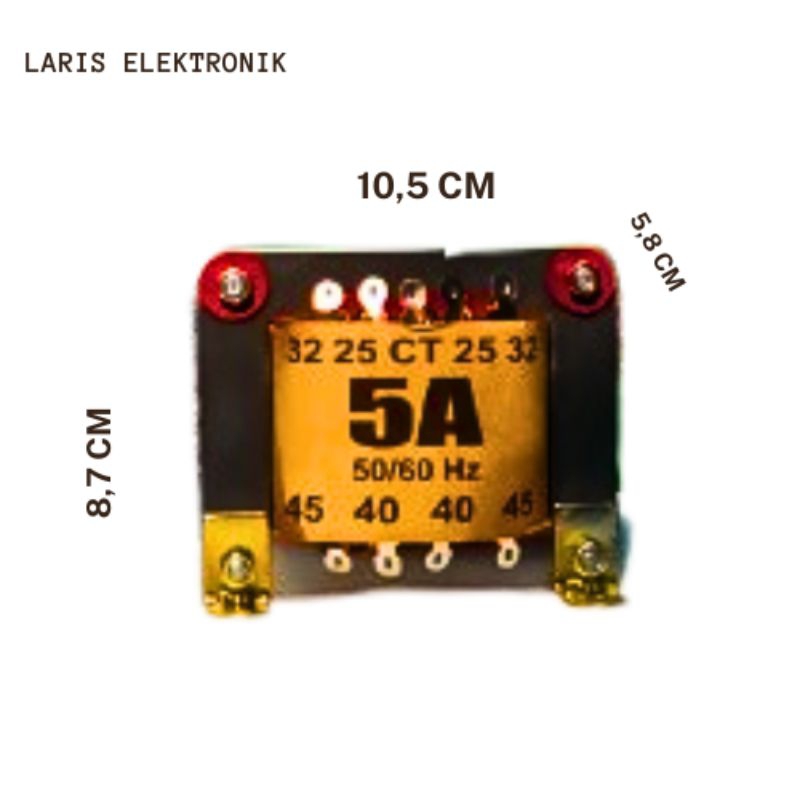 Trafo 5a ct 45v besar (murni) / travo besar 5 amper ct 45v tembaga murni