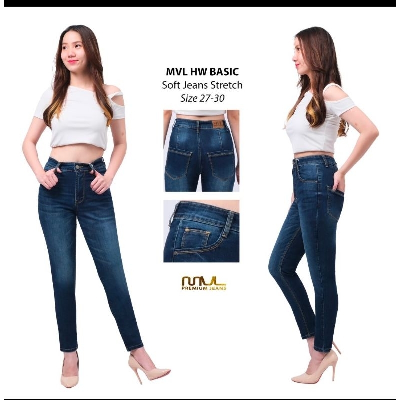 mvl celana jeans wanita higwaist rr