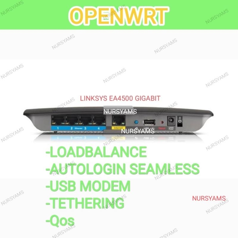 Linksys EA4500 Gigabit Openwrt Loadbalance Seamless Repeater WISP Starlink Modem Tethering Huawei