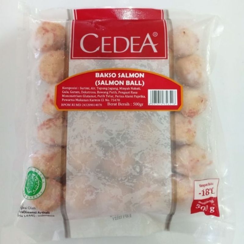 

cedea bakso salmon 500 gram /cedea salmon ball
