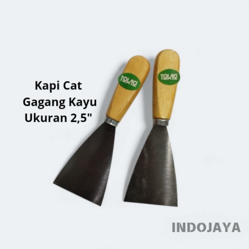 Kapi Cat Gagang Kayu Ukuran 2,5 Inchi / 1 Lusin / TOKIO