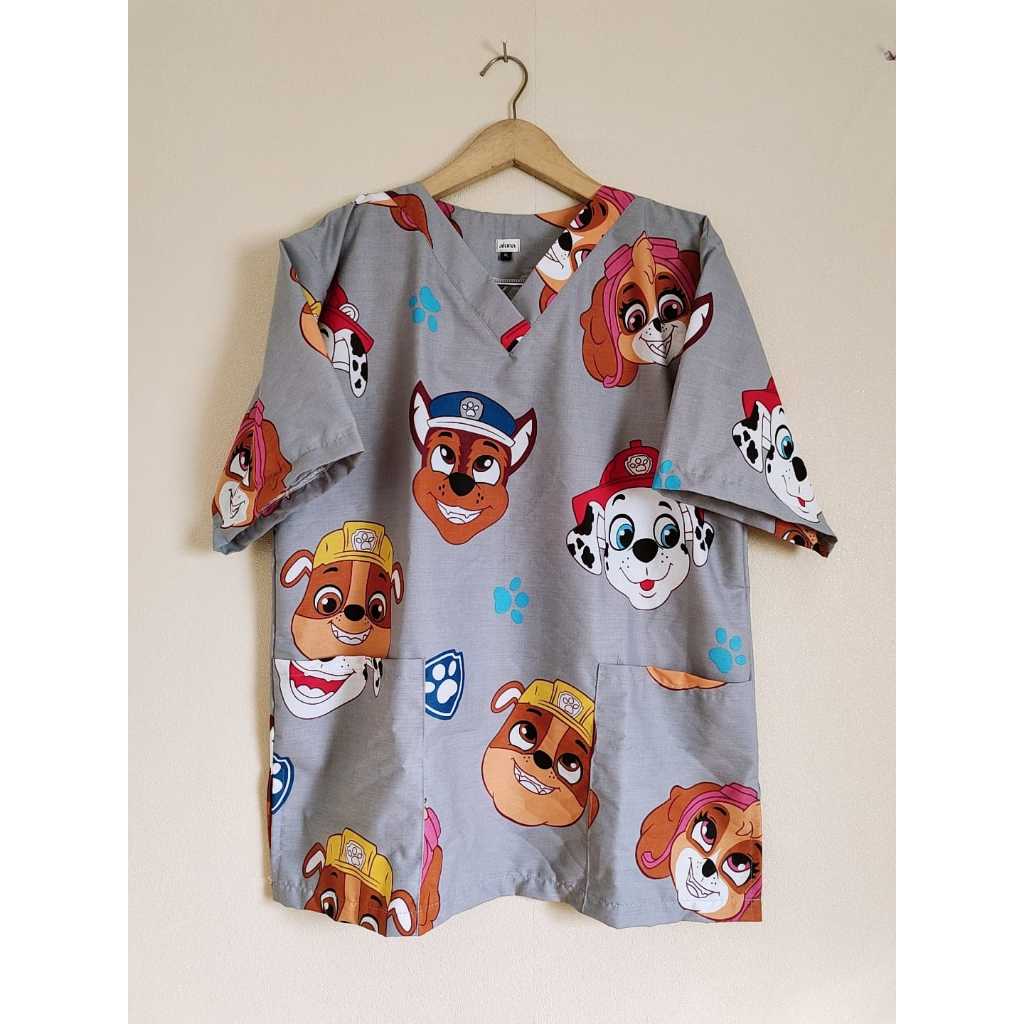 Baju jaga dokter / Baju perawat / Baju KoAs motif karakter