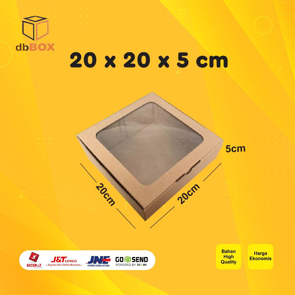 

BOX MIKA 20x20x5 kardus die cut, untuk kue hampers gift box MIKA MIKA-
