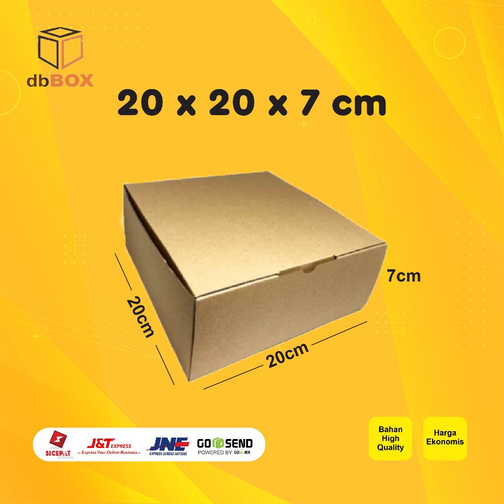 

Kardus 20x20x7 cm | Box Die Cut dan Easy Usage | Box Snack & Aksesoris