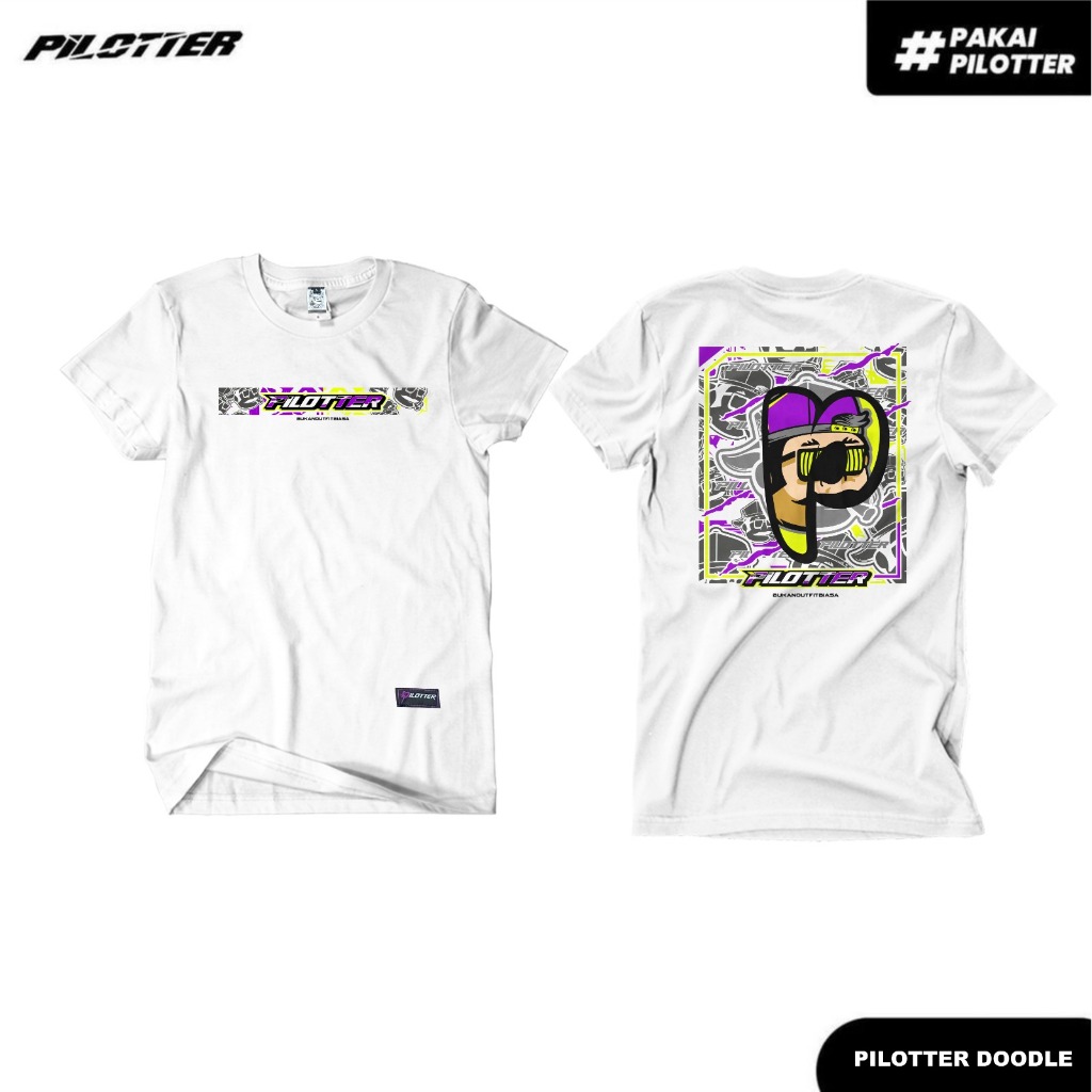 Pilotter Kaos P Doodle Original Free Sticker