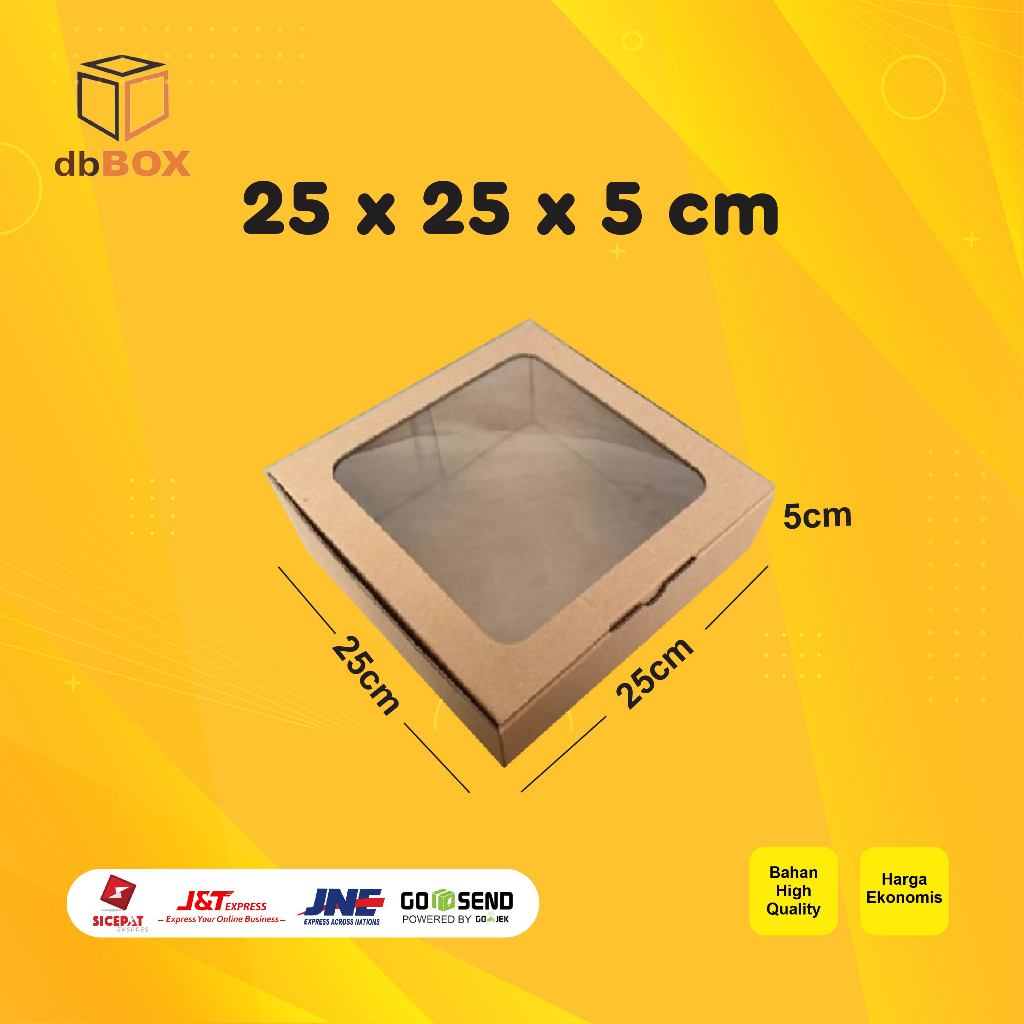 BOX MIKA 25x25x5 kardus die cut, untuk kue hampers gift box MIKA MIKA MIKA___