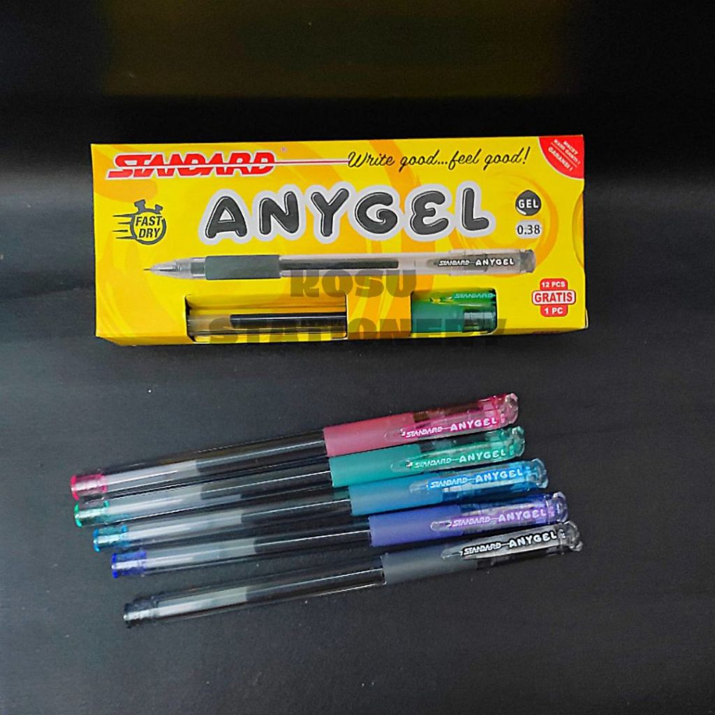 

BOLPEN GEL / BALLPOINT GEL / PULPEN GEL / POLPEN GEL STANDARD ANYGEL HITAM