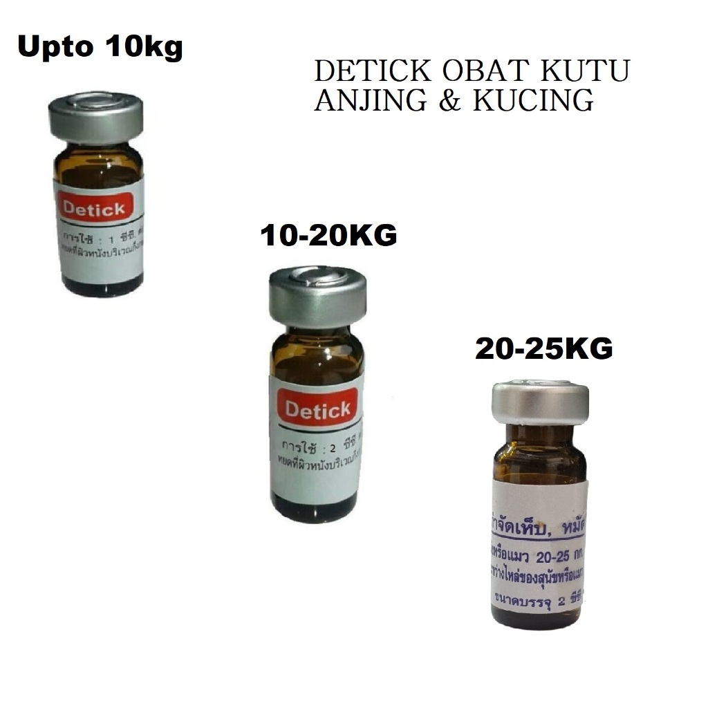 DETICK DOGS & CATS OBAT KUTU / Obat Kutu Kucing & Anjing Detick