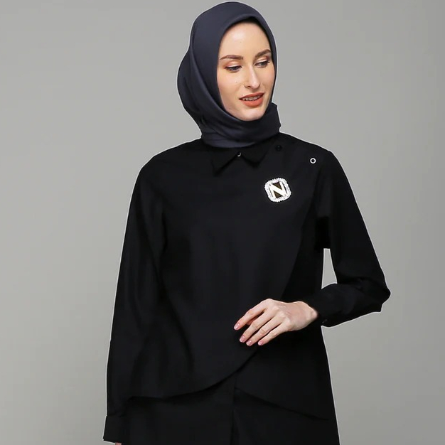 Nina Nugroho - Flap Black Shirt