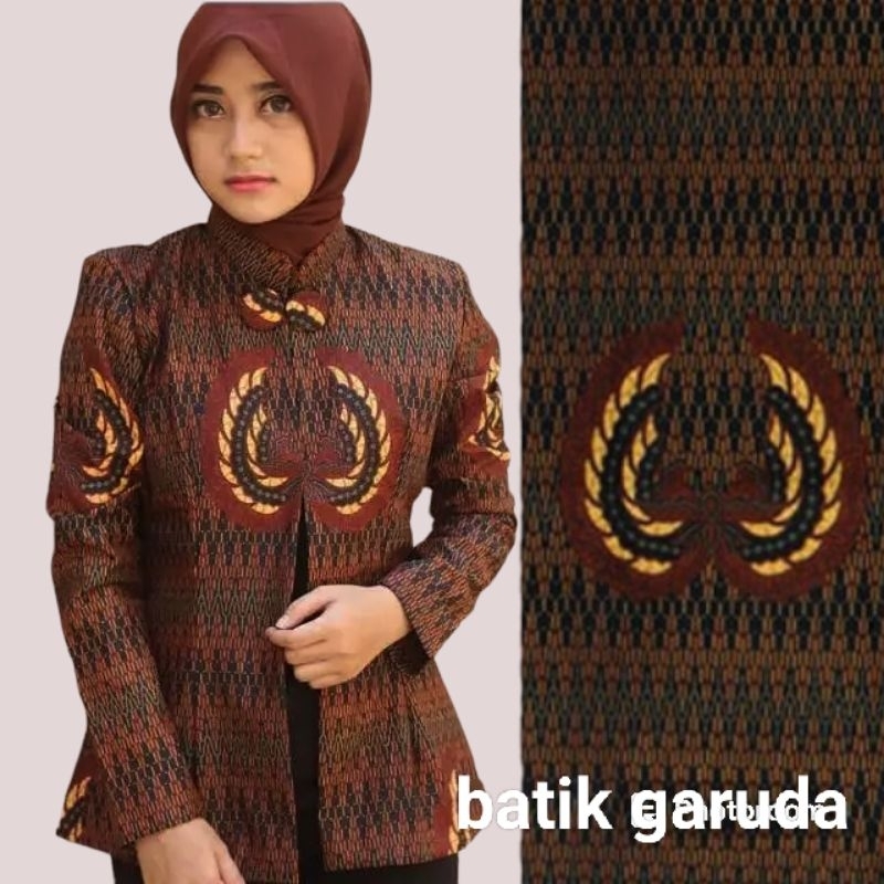 batik kerja atasan batik wanita blazer wanita batik Garuda