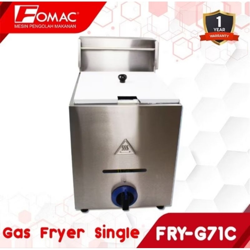 deep frying gas single fomac