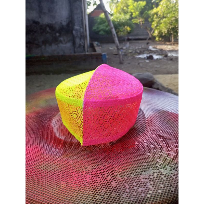 Peci Racing model jaring viral 2 Warna / Peci special Ramadhan / Peci racing jaring terbaik