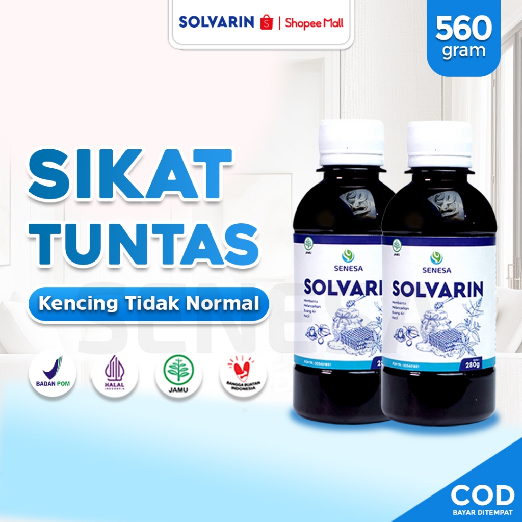 SOLVARIN - Madu 2 Pcs Original Batu Ginjal Prostat dan Sakit Buang Air Kecil / Kencing Tidak Tuntas