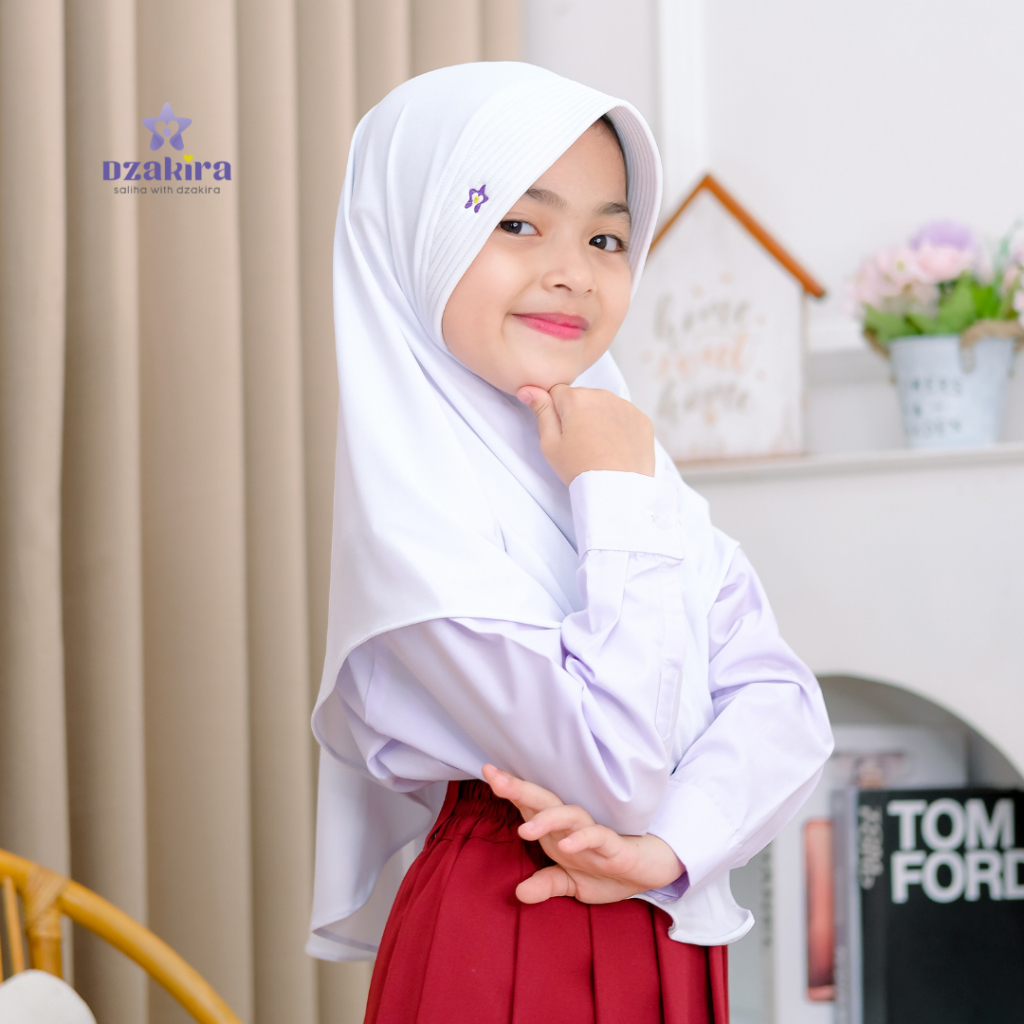 HIJAB INSTAN SEKOLAH YASMINE HIJAB BASIC ANAK SEKOLAH TK,SD BAHAN JERSEY PREMIUM BY DZAKIRA