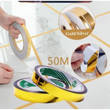 

Scrapbooking Sekolah Dan Kantor Dekorasi / 50Meters Selotip Emas / Selotip Emas Bahan Berkilau