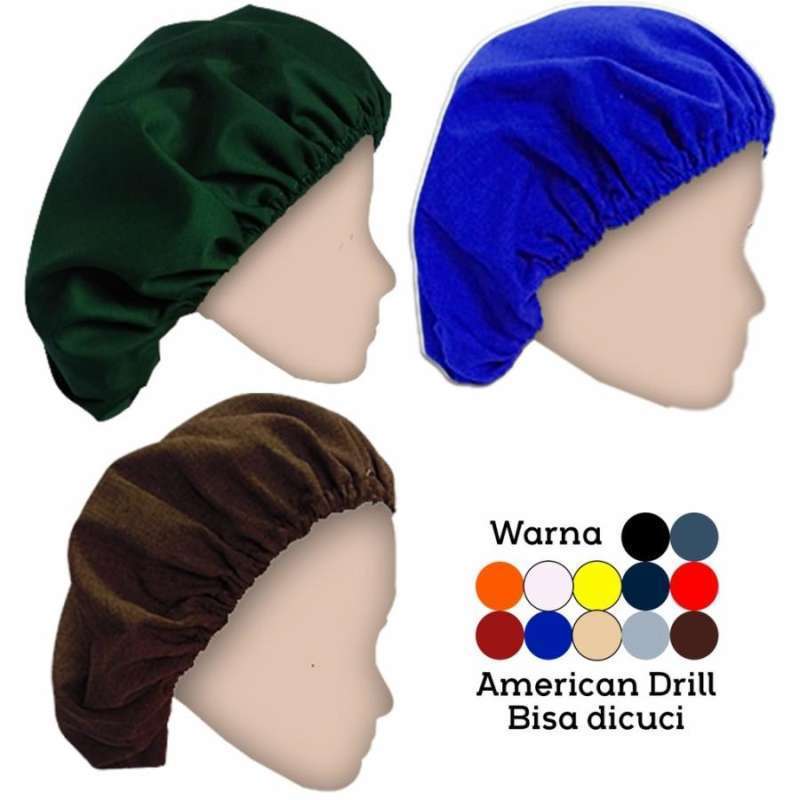 Nurse Cap Kain / Hair Net / Penutup Kepala Rambut