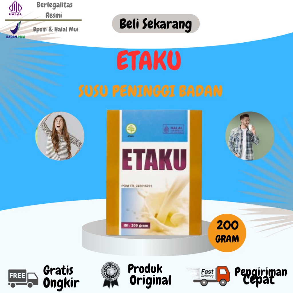 

Etaku susu Untuk Penambah Tinggi Badan Supelemen Kalsium Peninggi Badan Obat Herbal Alami Peninggi Badan Dengan Susu Kambing ETAWA 100% ASLI ( BPOM & HALAL MUI )