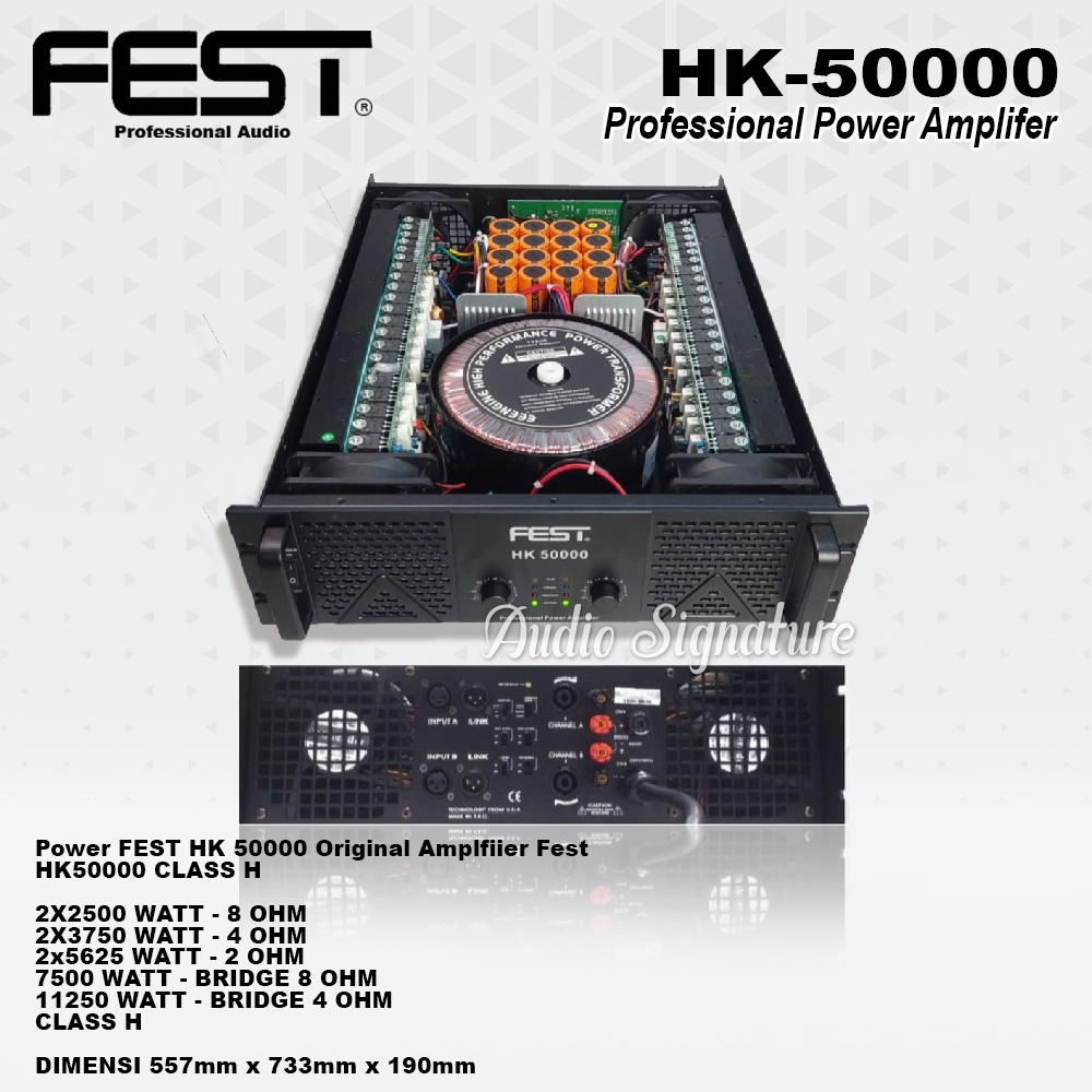 Power Amplifier 2 Channel FEST HK50000 | HK 50000 Original